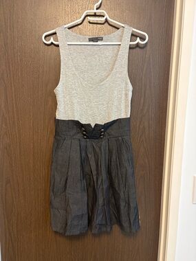 Forever 21 Gray and Charcoal Sleeveless Midi Dress